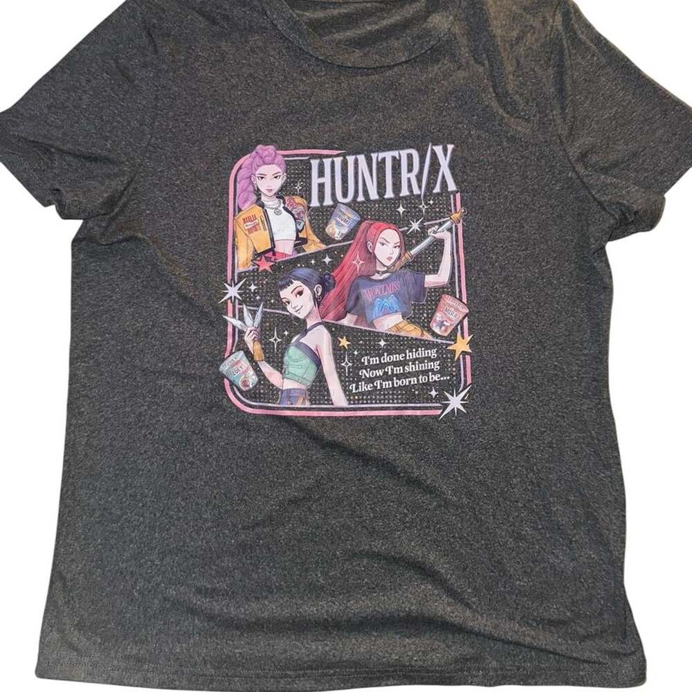 SHEIN Women's Grey and Black T-shirt